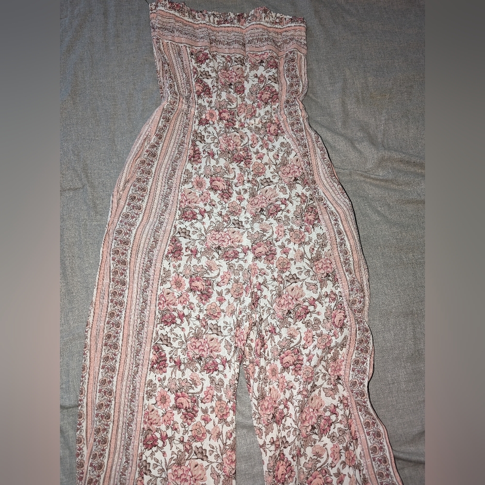 American eagle outfitters size small strapless jumpsuit with pockets